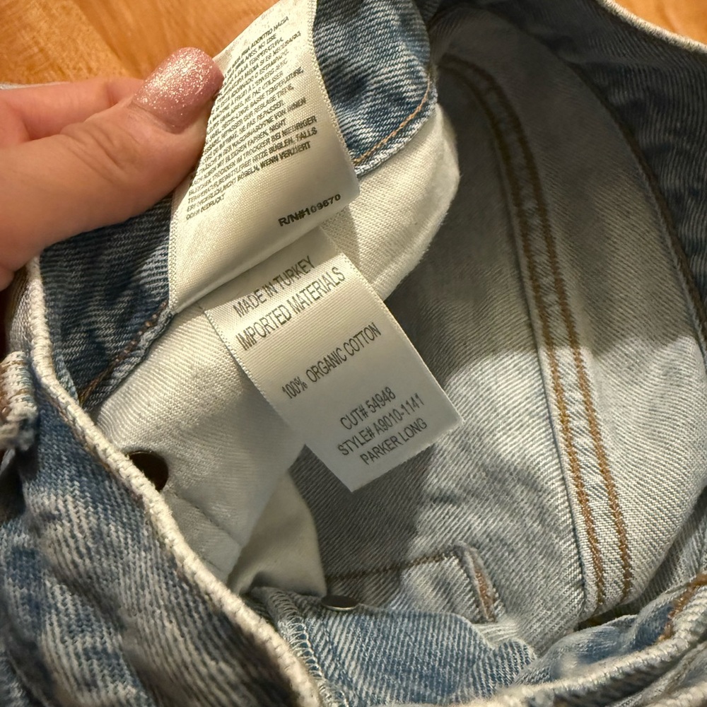 Agolde Parker Long Jean Shorts - Picture 10 of 14